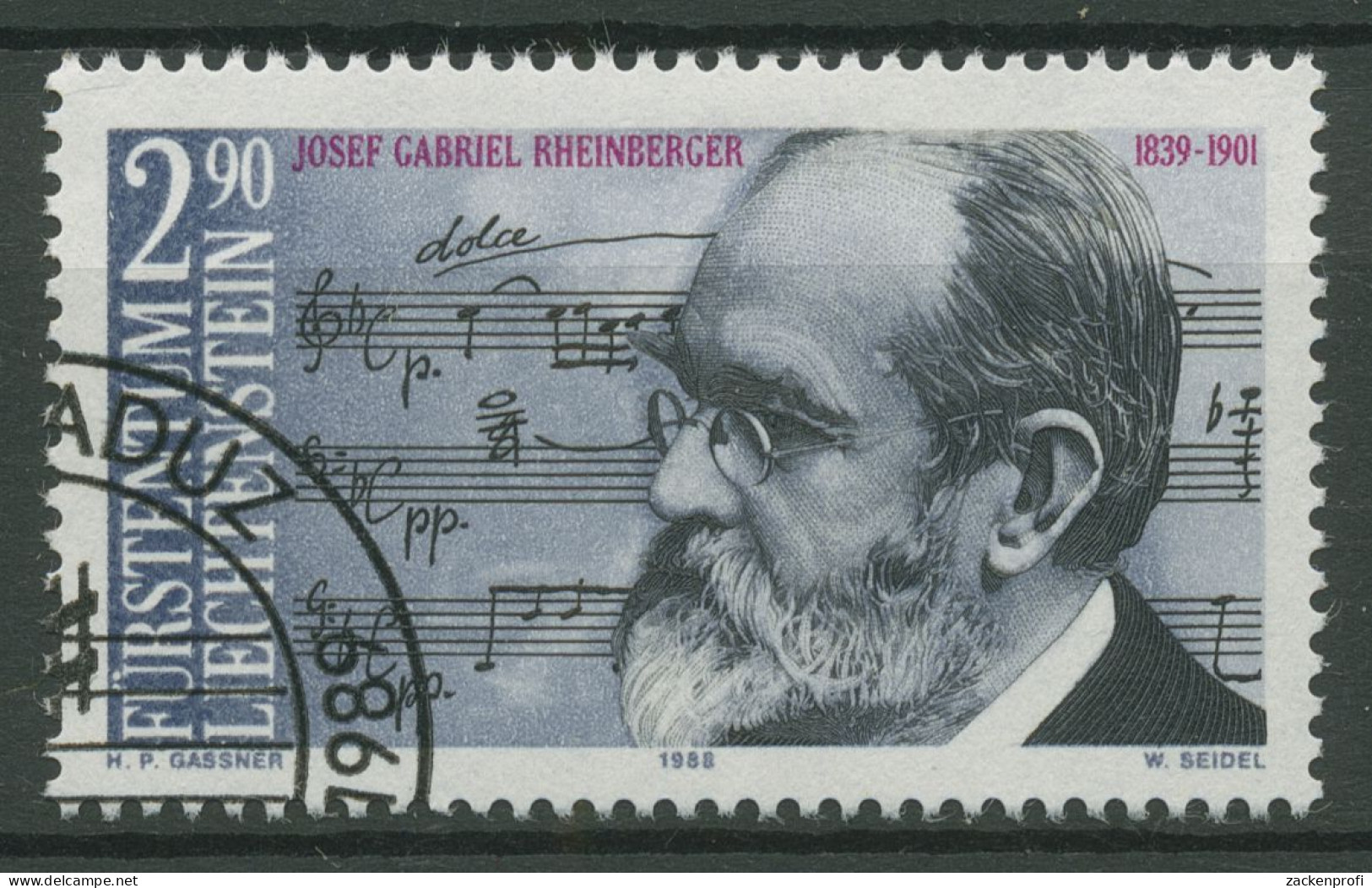 Liechtenstein 1989 Komponist Josef Rheinberger 963 Gestempelt - Usati