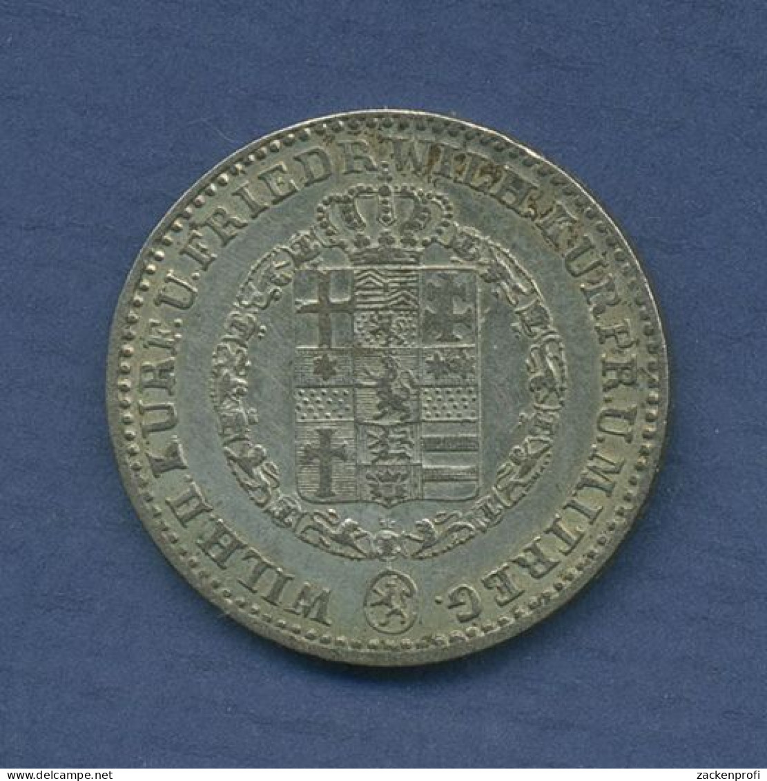 Hessen-Kassel 1/6 Taler 1834, Wilhelm II. U. Fr. Wilhelm, J 31 Vz (m3587) - Groschen & Andere Kleinmünzen