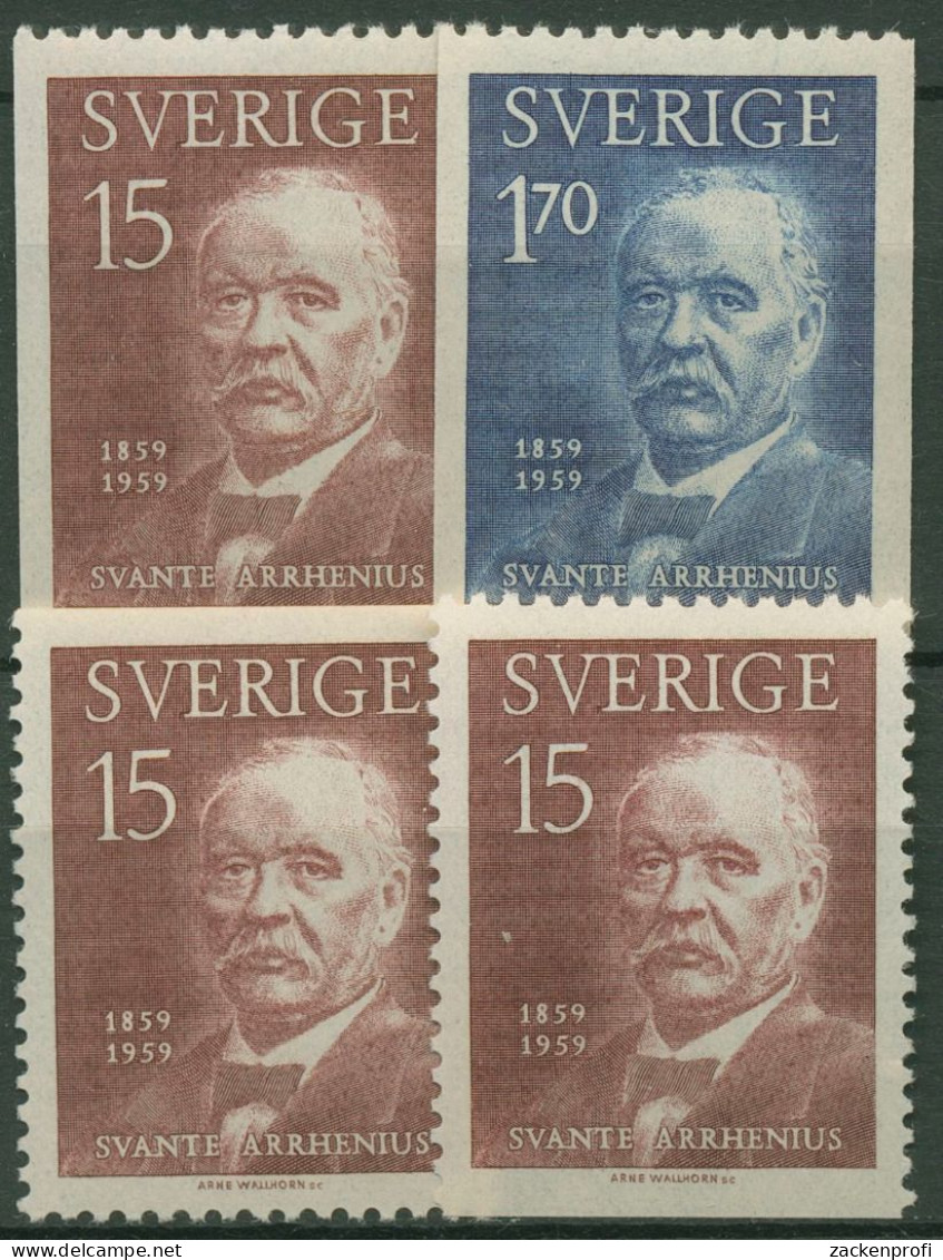 Schweden 1959 Nobelpreisträger Chemie Svante Arrhenius 453/54 Postfrisch - Unused Stamps