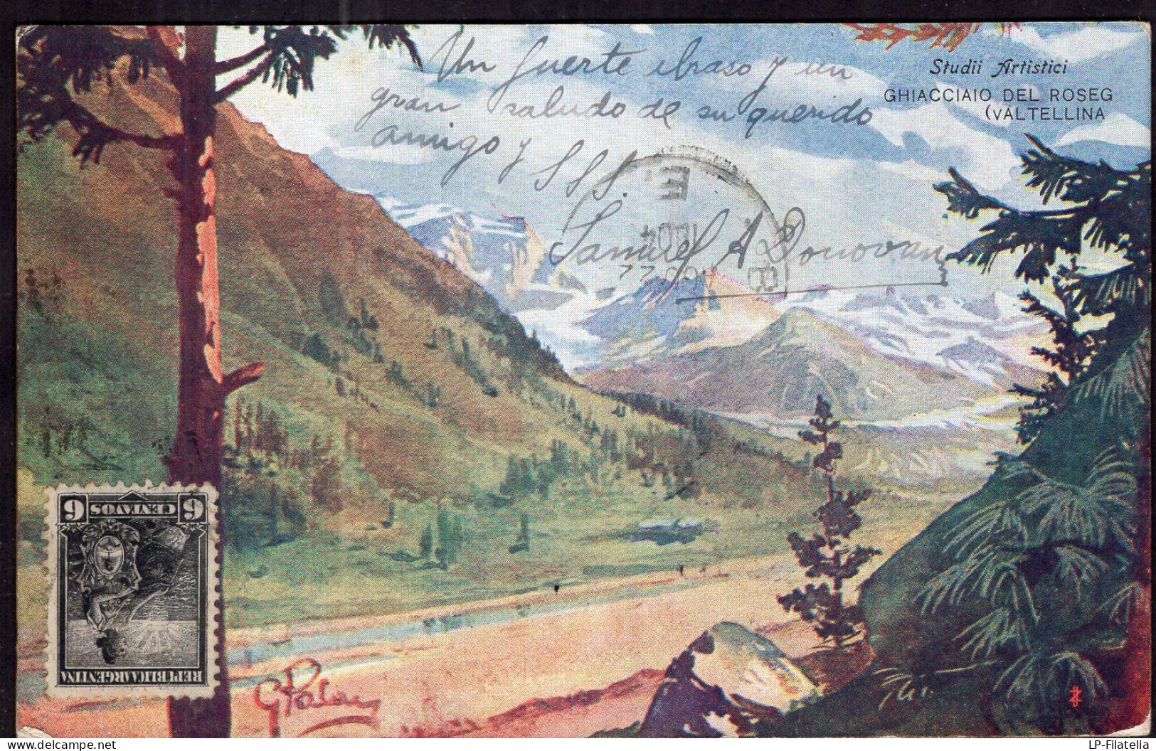 Italy - 1904 - Valtellina - Studii Artistici - Ghiacciaio Del Roseg - Sondrio