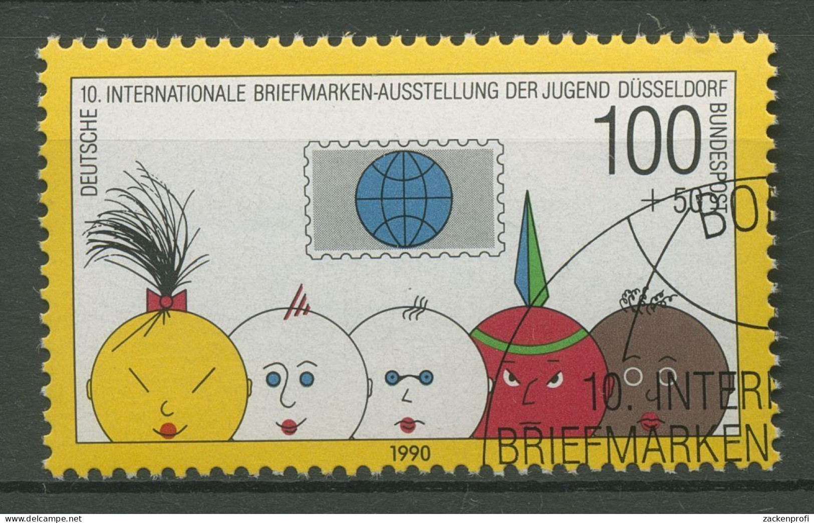 Bund 1990 Briefmarkenausstellung Der Jugend 1472 Gestempelt, Blockeinzelmarke - Used Stamps