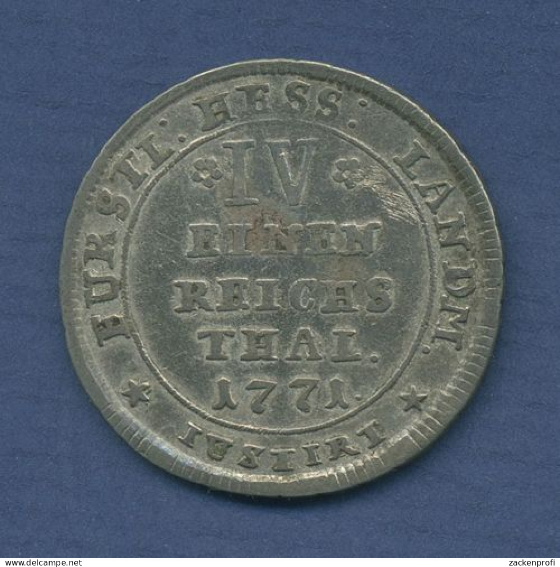 Hessen-Kassel 1/4 Reichstaler 1771 FU, Friedrich II., Schütz 1905, Ss (m3594) - Small Coins & Other Subdivisions