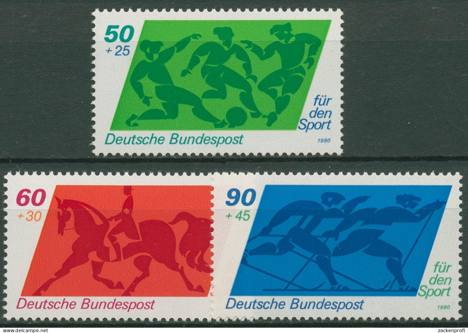 Bund 1980 Sporthilfe Fußball Reiten Skilauf 1046/48 Postfrisch - Ungebraucht