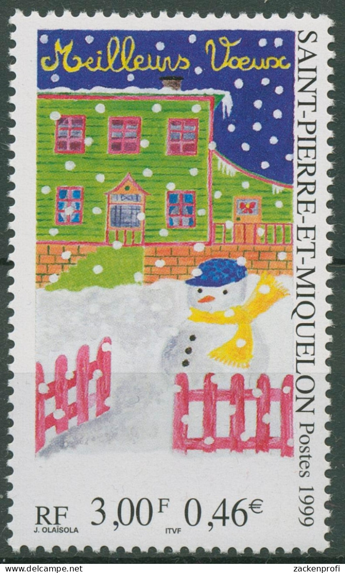 Saint-Pierre Et Miquelon 1999 Schneemann Im Garten 789 Postfrisch - Unused Stamps