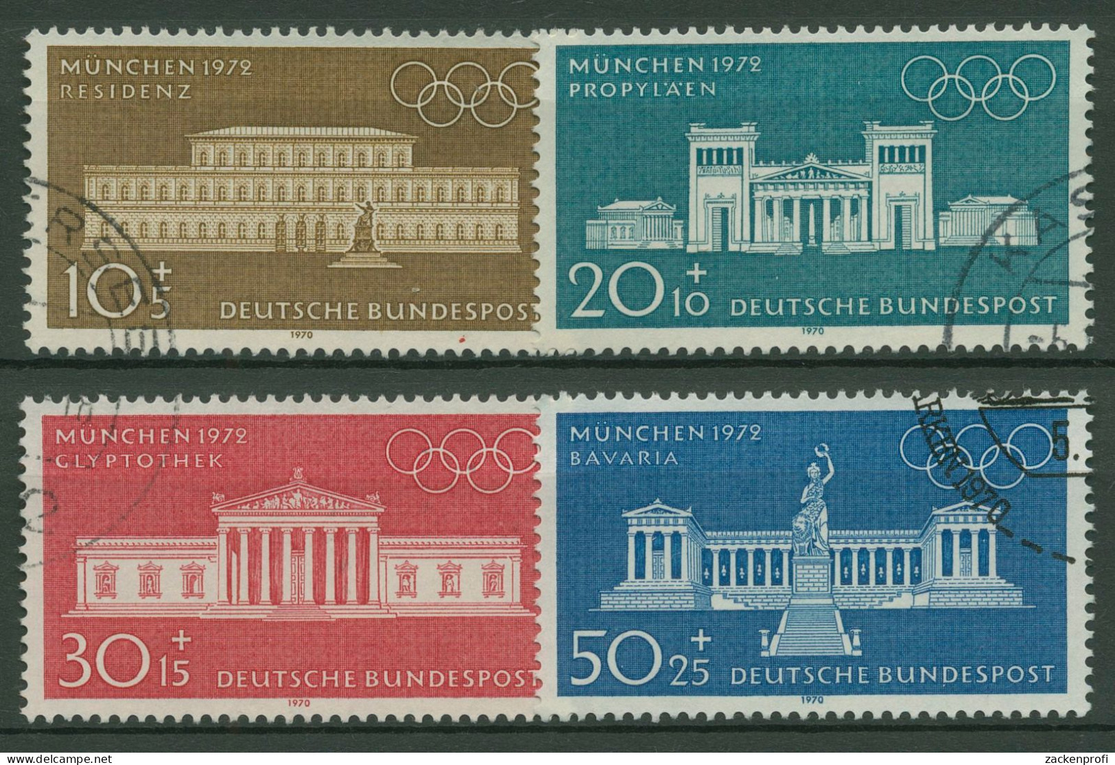 Bund 1970 Olympia'72 Sommerspiele München Bauwerke 624/27 Gestempelt - Used Stamps