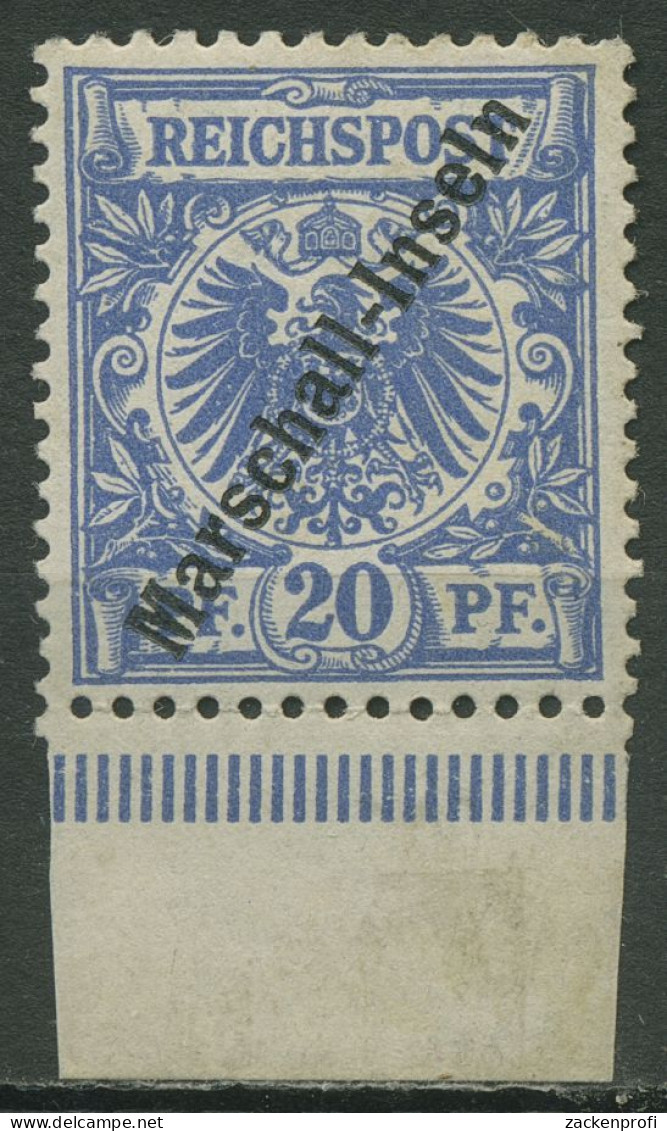 Marshall-Inseln 1899 Krone/Adler Mit Aufdruck 4 I UR Mit Falz, Geprüft - Marshalleilanden