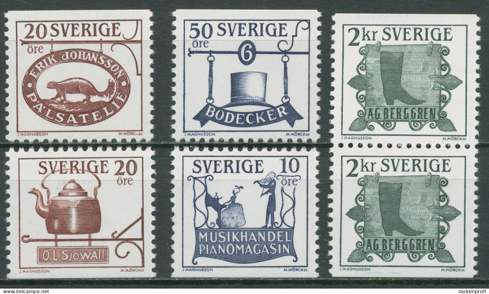 Schweden 1985 Laden-/Zunftschilder 1342/46 Postfrisch - Nuevos