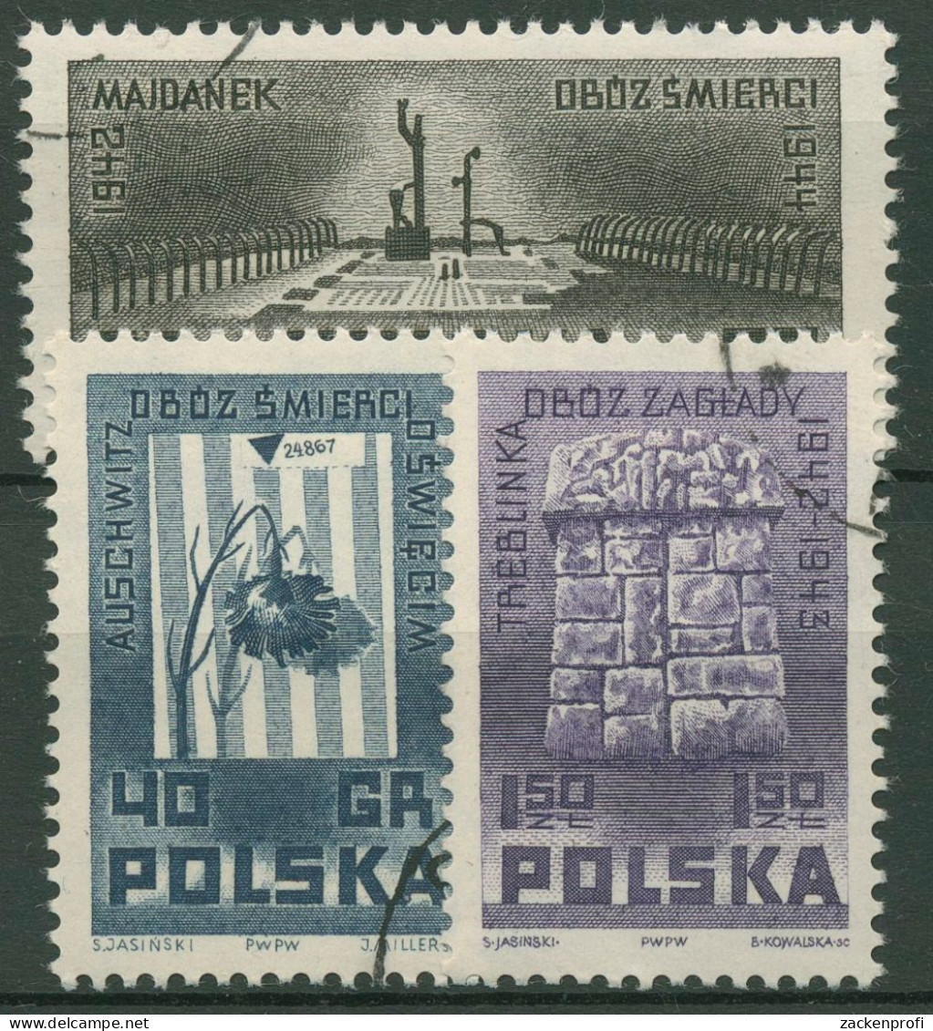 Polen 1962 Kampf Und Märthyrer Denkmäler 1303/05 Gestempelt - Gebraucht