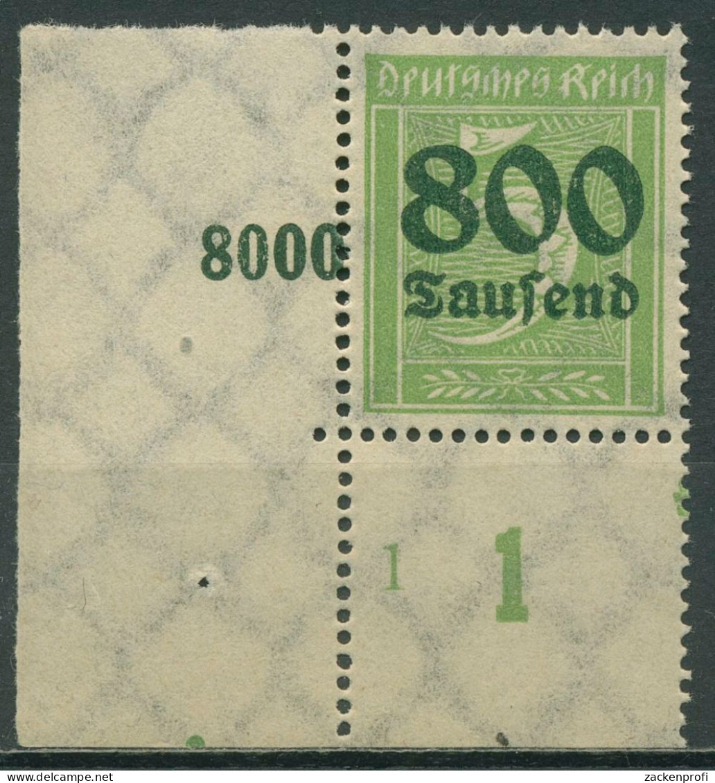 Deutsches Reich 1923 Mit Aufdruck Platte 301 A P UR Ecke 3postfrisch - Neufs