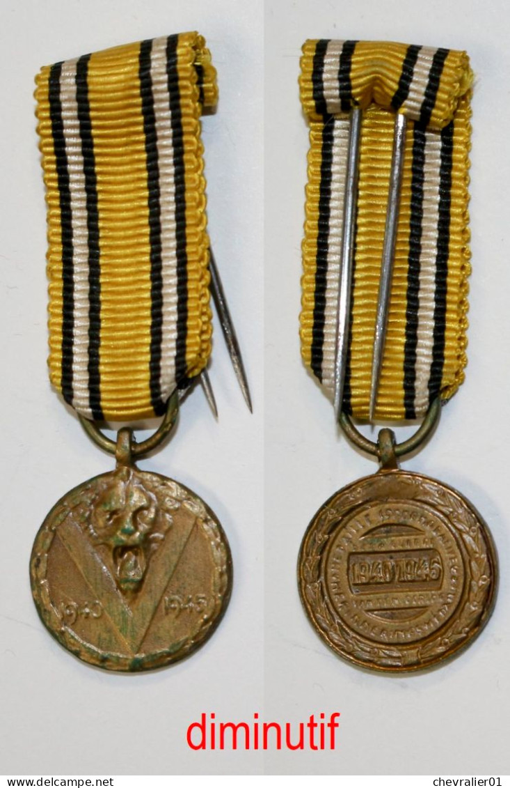 Médaille-BE-109-di_Médaille Commémorative 1940-1945_WW2_diminutif_21-29 - Bélgica