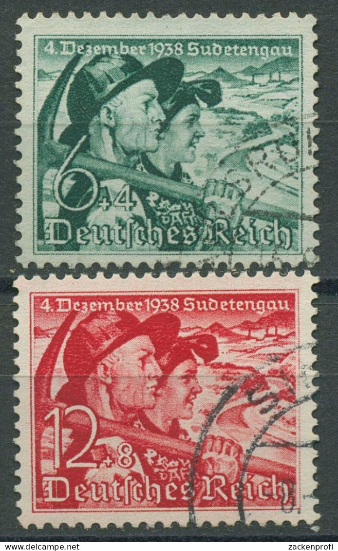 Deutsches Reich 1938 Volksabstimmung Sudetenland 684/85 Y Gestempelt - Oblitérés