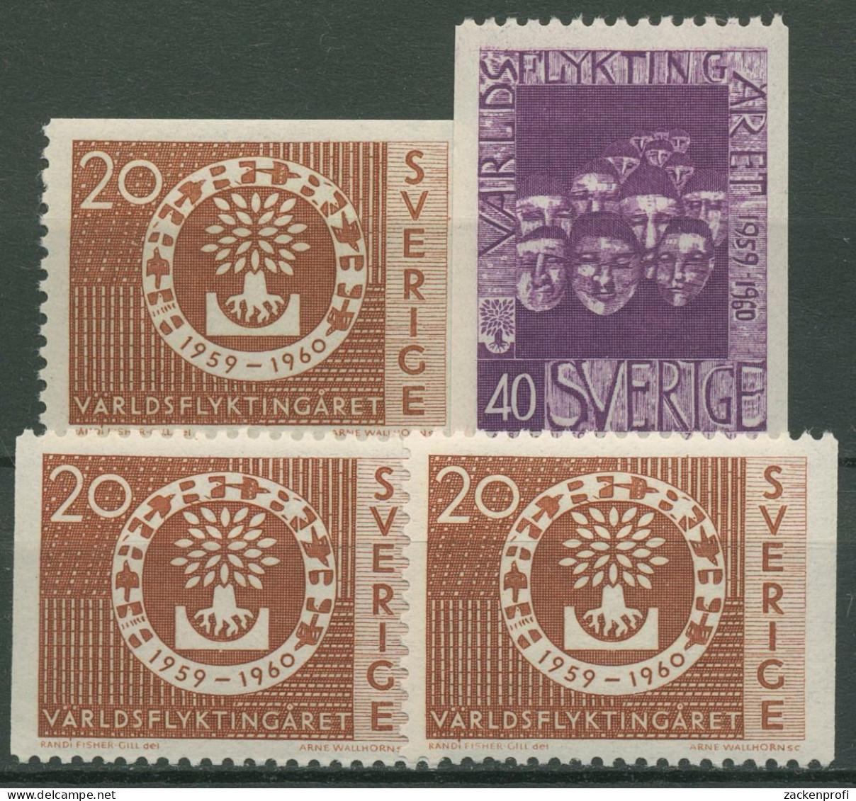 Schweden 1960 Weltflüchtlingsjahr 457/58 Postfrisch - Neufs