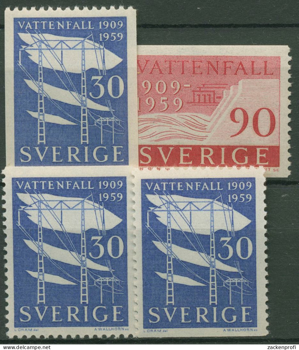 Schweden 1959 Wasserkraftwerk Vattenfall Stromleitung 446/47 Postfrisch - Ongebruikt