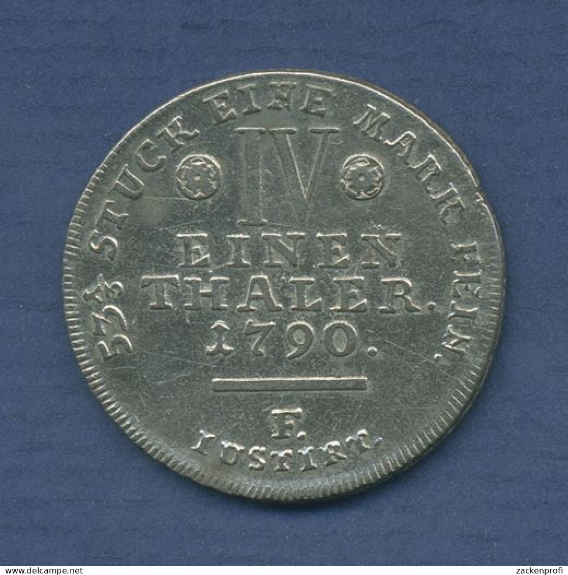 Hessen-Kassel 1/4 Reichstaler 1790 F Wilhelm IX., Schütz 2113, Ss (m3591) - Groschen & Andere Kleinmünzen