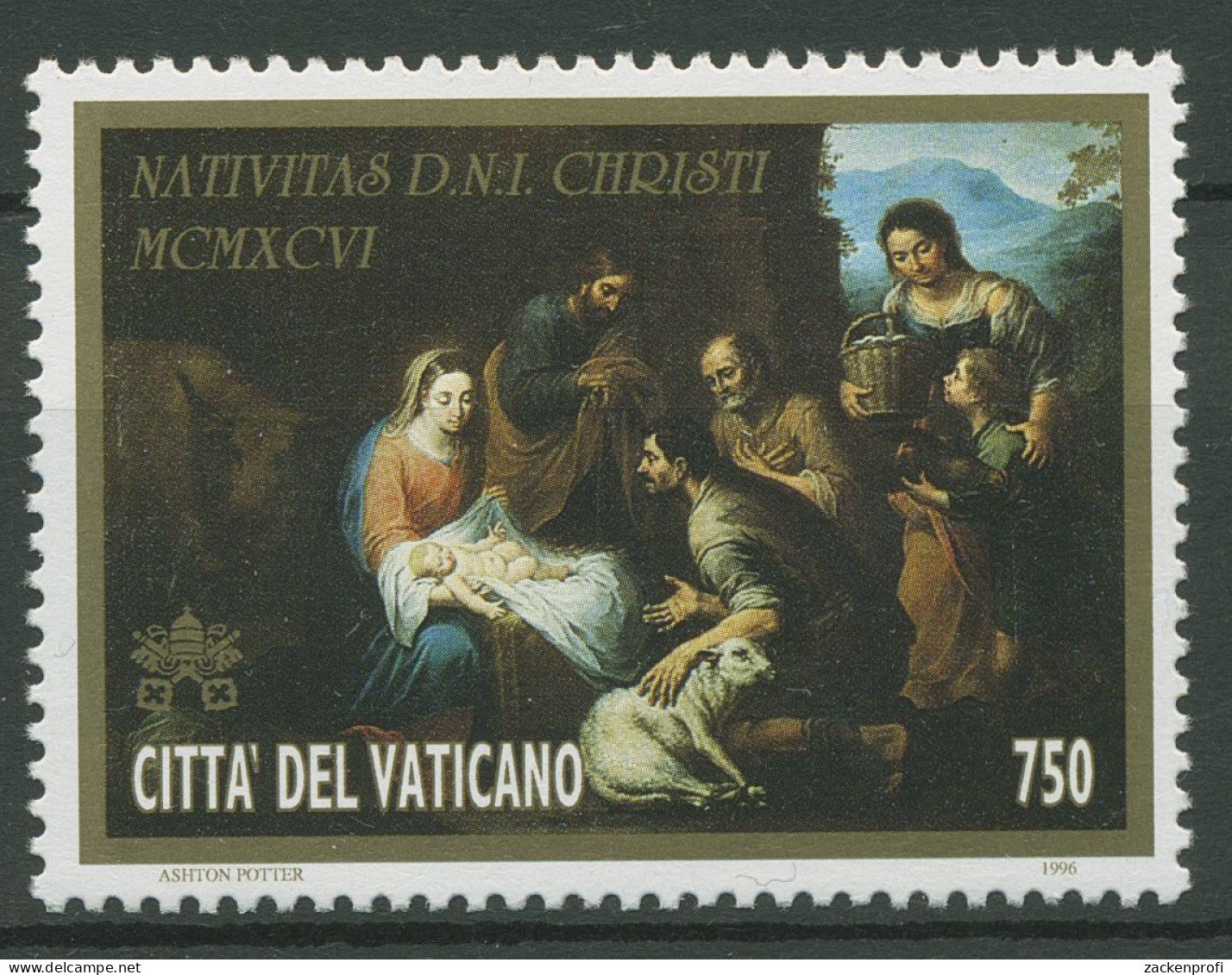 Vatikan 1996 Weihnachten Gemälde 1196 Postfrisch - Ungebraucht