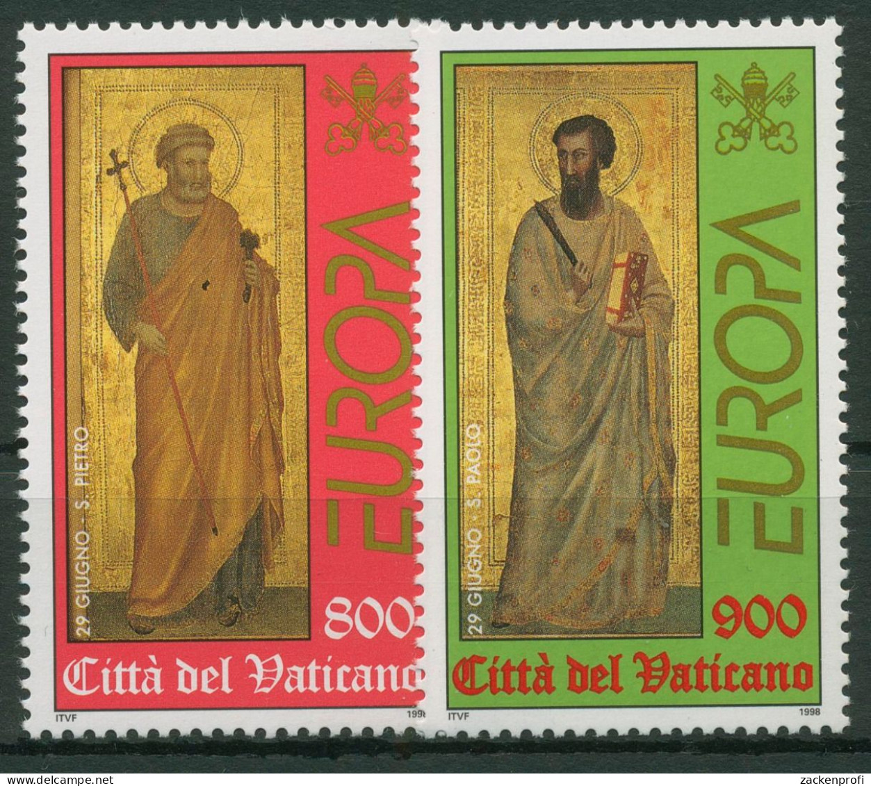 Vatikan 1998 Europa CEPT Feste & Feiertage Apostel 1242/43 Postfrisch - Neufs