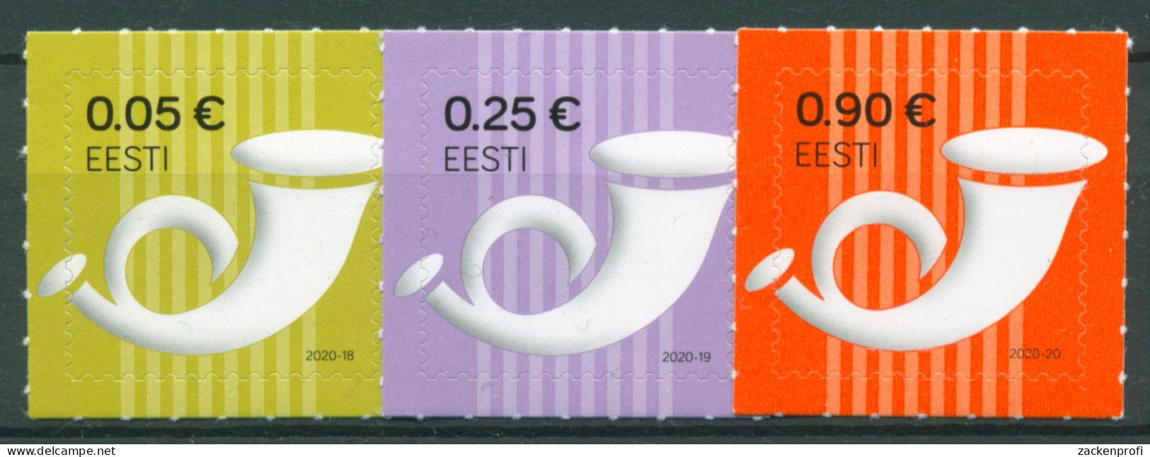 Estland 2020 Freimarke Posthorn 988/90 I Postfrisch - Estonia