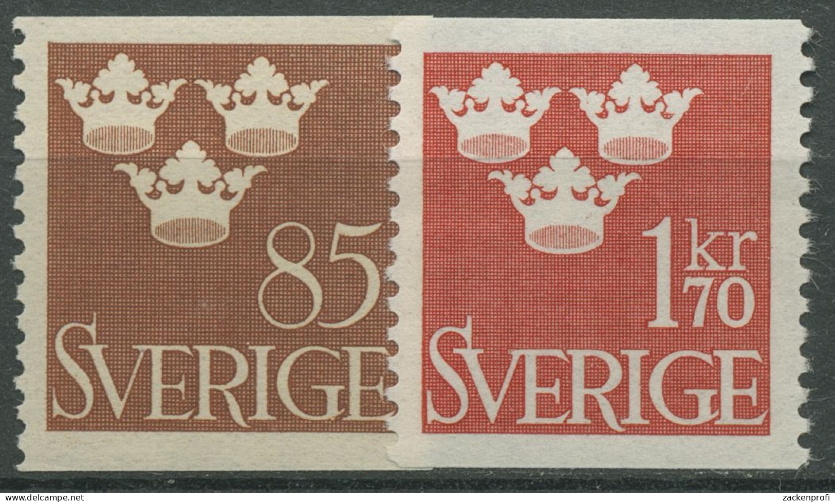 Schweden 1951 Freimarken Drei Kronen 361/62 Postfrisch - Ungebraucht