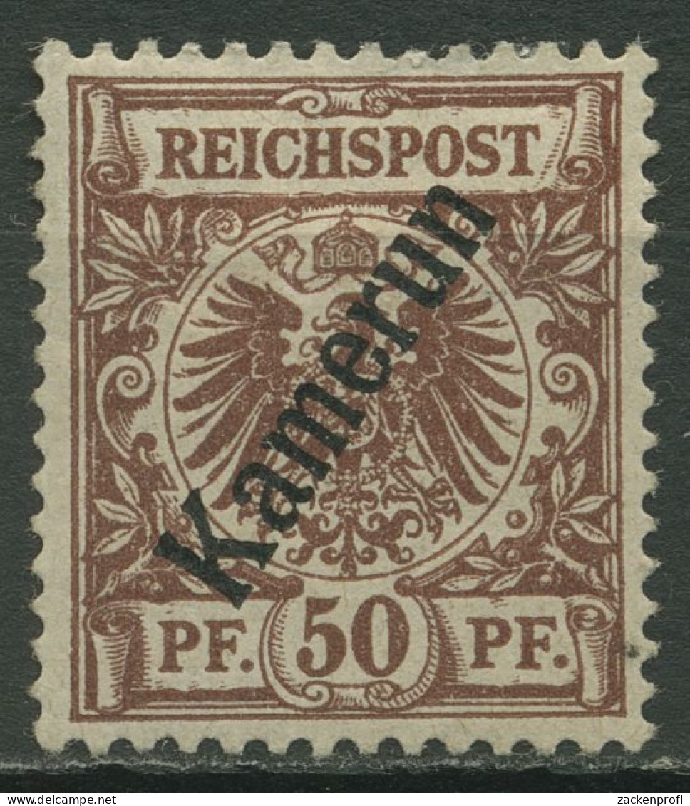 Kamerun 1897 Krone/Adler Mit Aufdruck 6 Mit Falz - Camerun