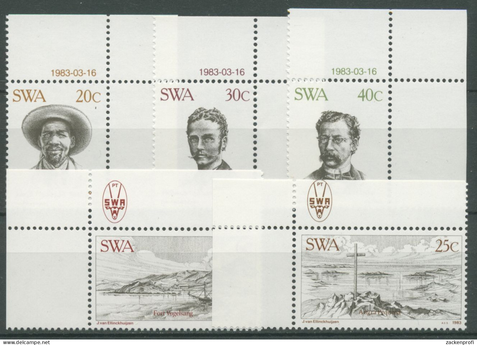 Südwestafrika 1983 100 Jahre Gründung Von Lüderitz 532/36 Postfrisch - South West Africa (1923-1990)