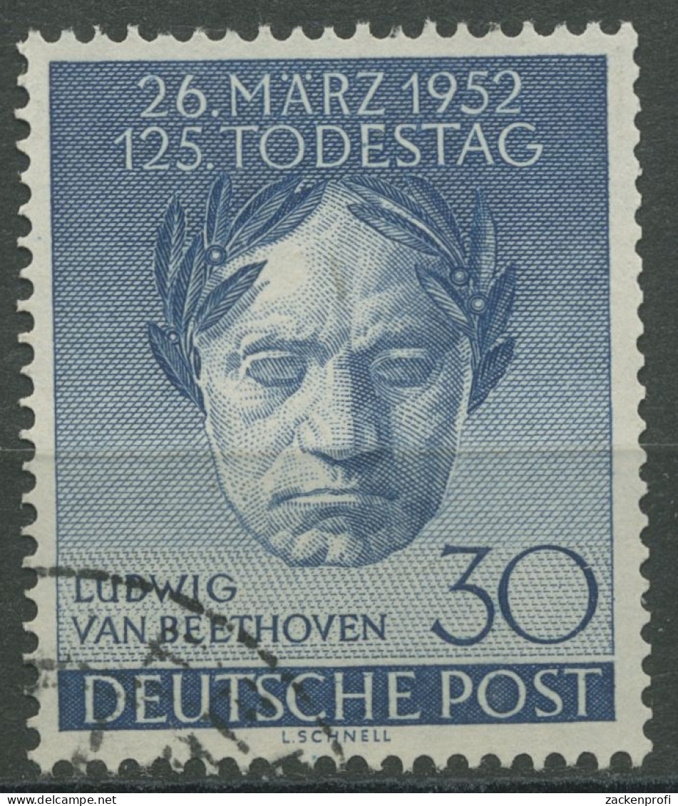 Berlin 1952 Ludwig Van Beethoven 87 Gestempelt, Zahnfehler (R80957) - Gebraucht