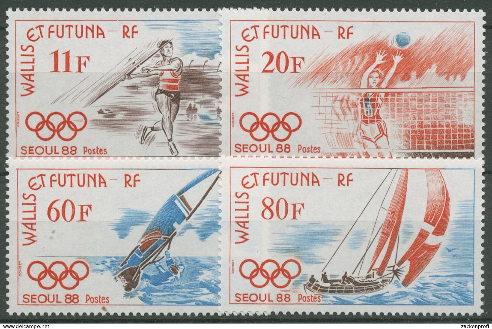Wallis Und Futuna 1988 Olympische Spiele Seoul 555/58 Postfrisch - Ongebruikt
