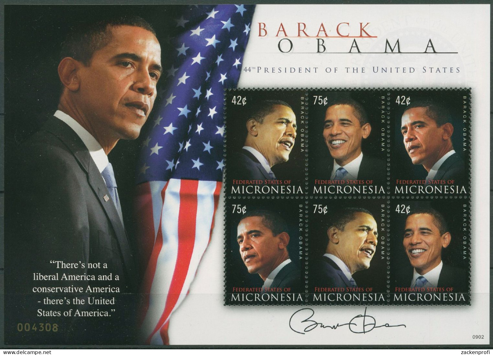 Mikronesien 2009 US-Präsident Barack Obama 1915/B1917 K Postfrisch (C40332) - Micronésie