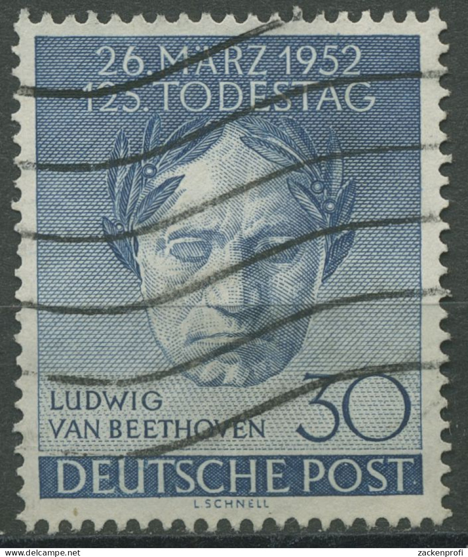 Berlin 1952 Ludwig Van Beethoven 87 Mit Wellenstempel (R80956) - Used Stamps