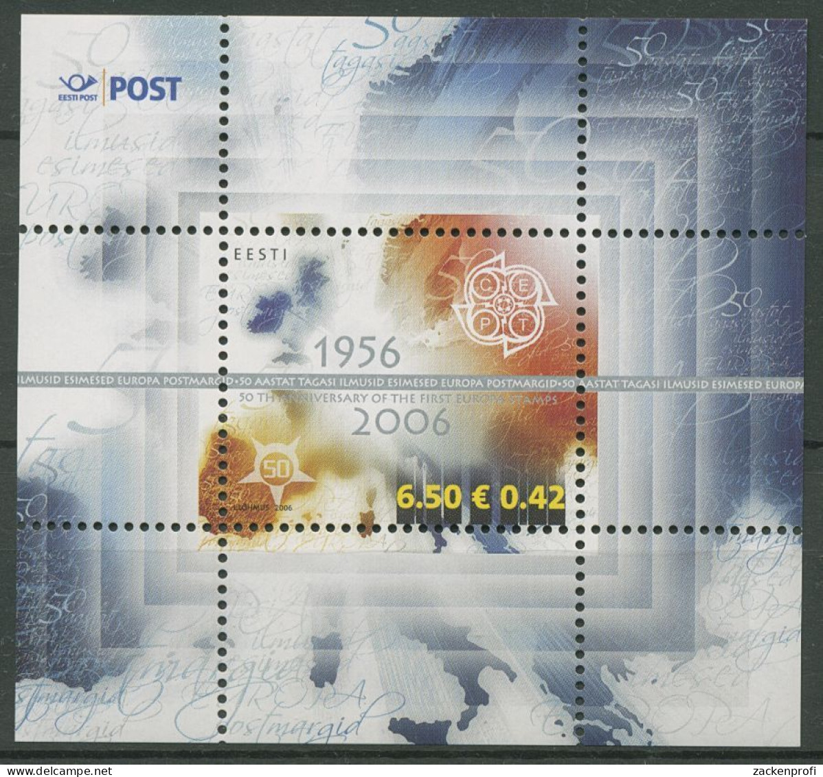 Estland 2006 50 Jahre Europamarken CEPT Block 24 Postfrisch (C61205) - Estonia