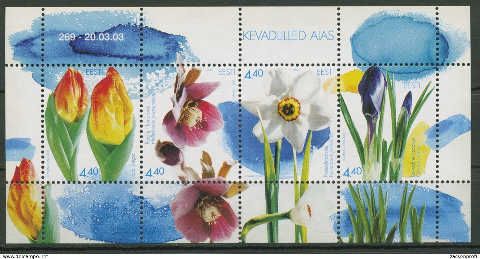 Estland 2003 Frühlingsblumen Block 19 Postfrisch (C90189) - Estonie