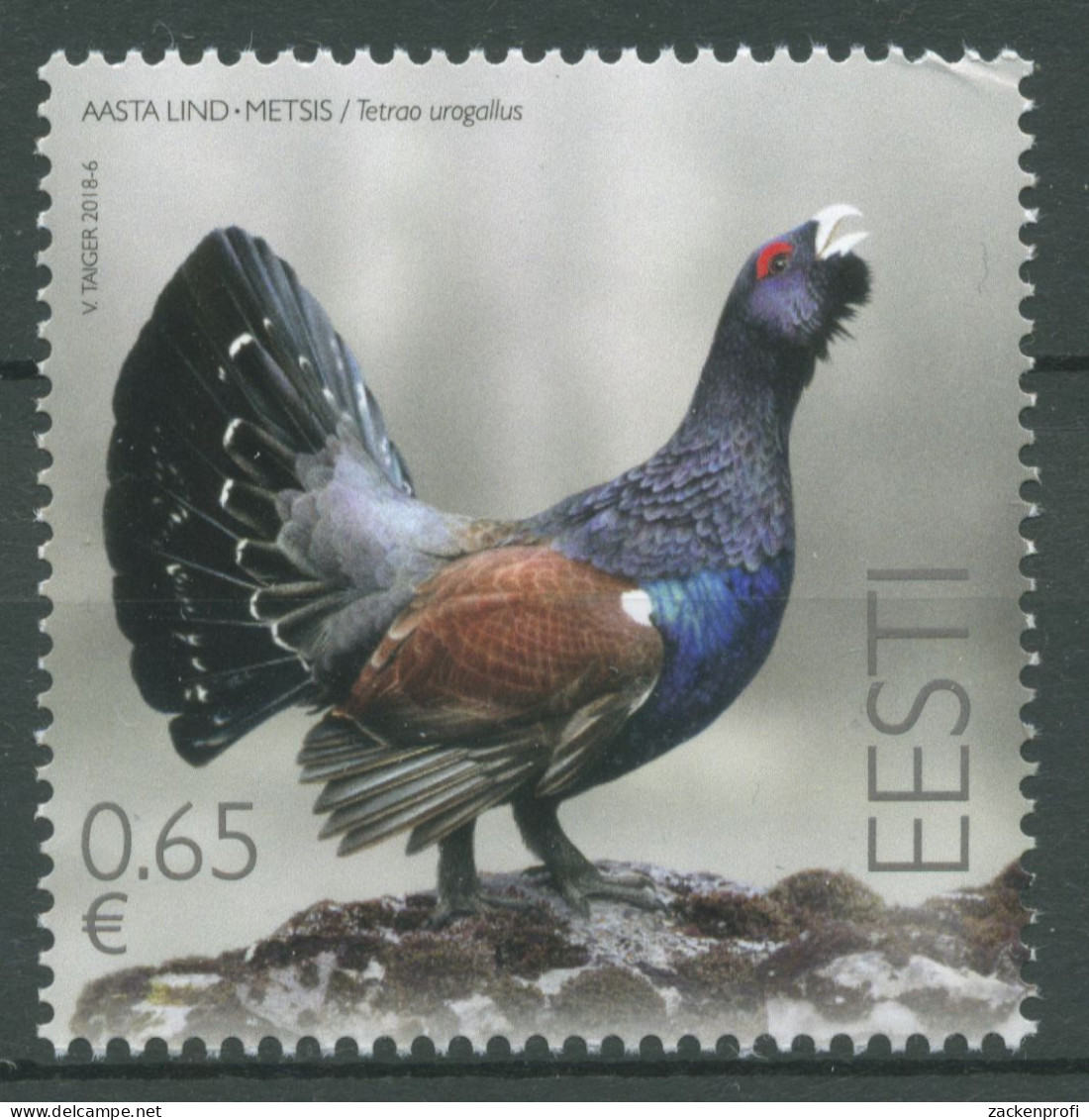 Estland 2018 Tiere Vogel Des Jahres Auerhuhn 916 Postfrisch - Estonia