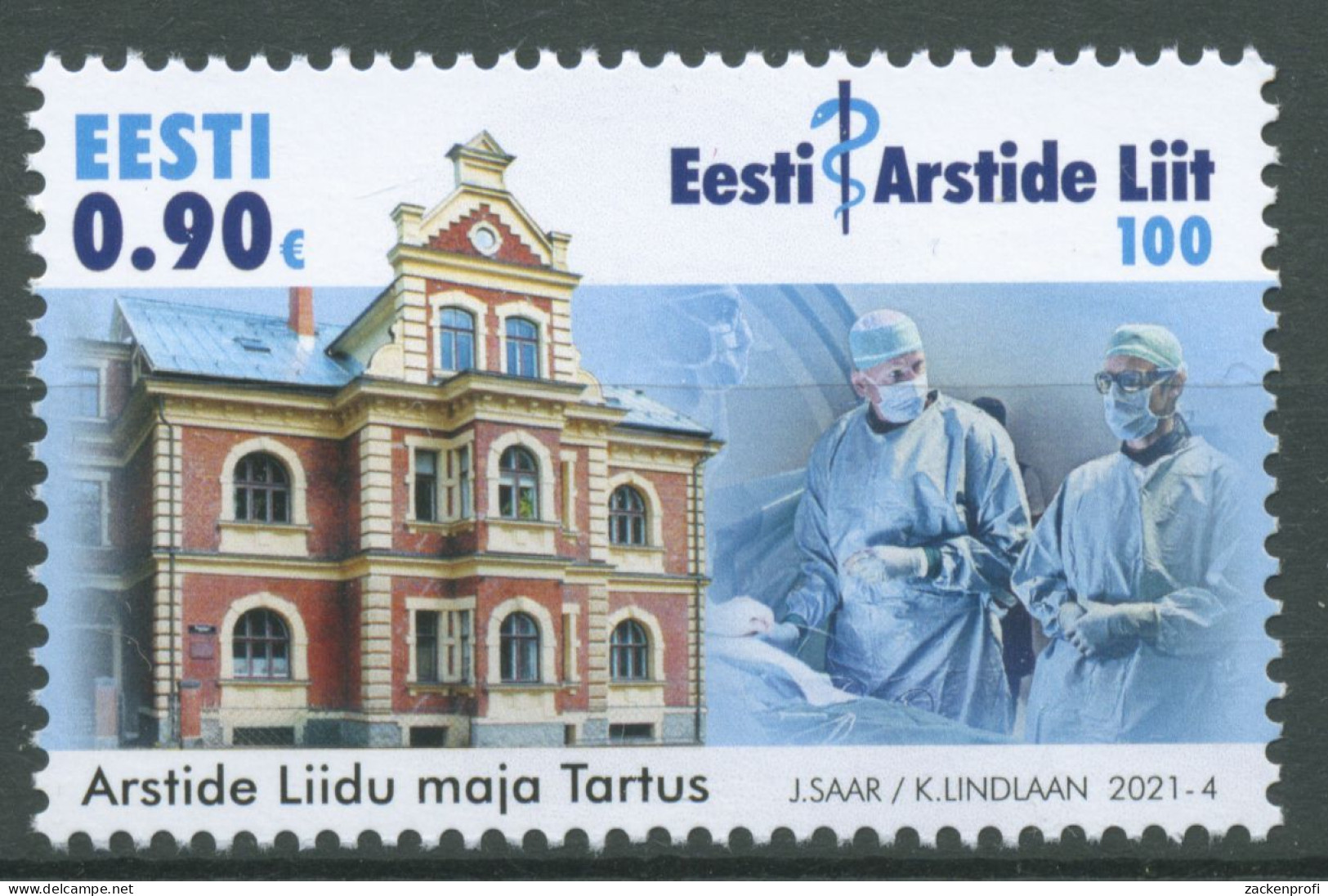 Estland 2021 100 Jahre Ärztekammer Tartu 1006 Postfrisch - Estonia