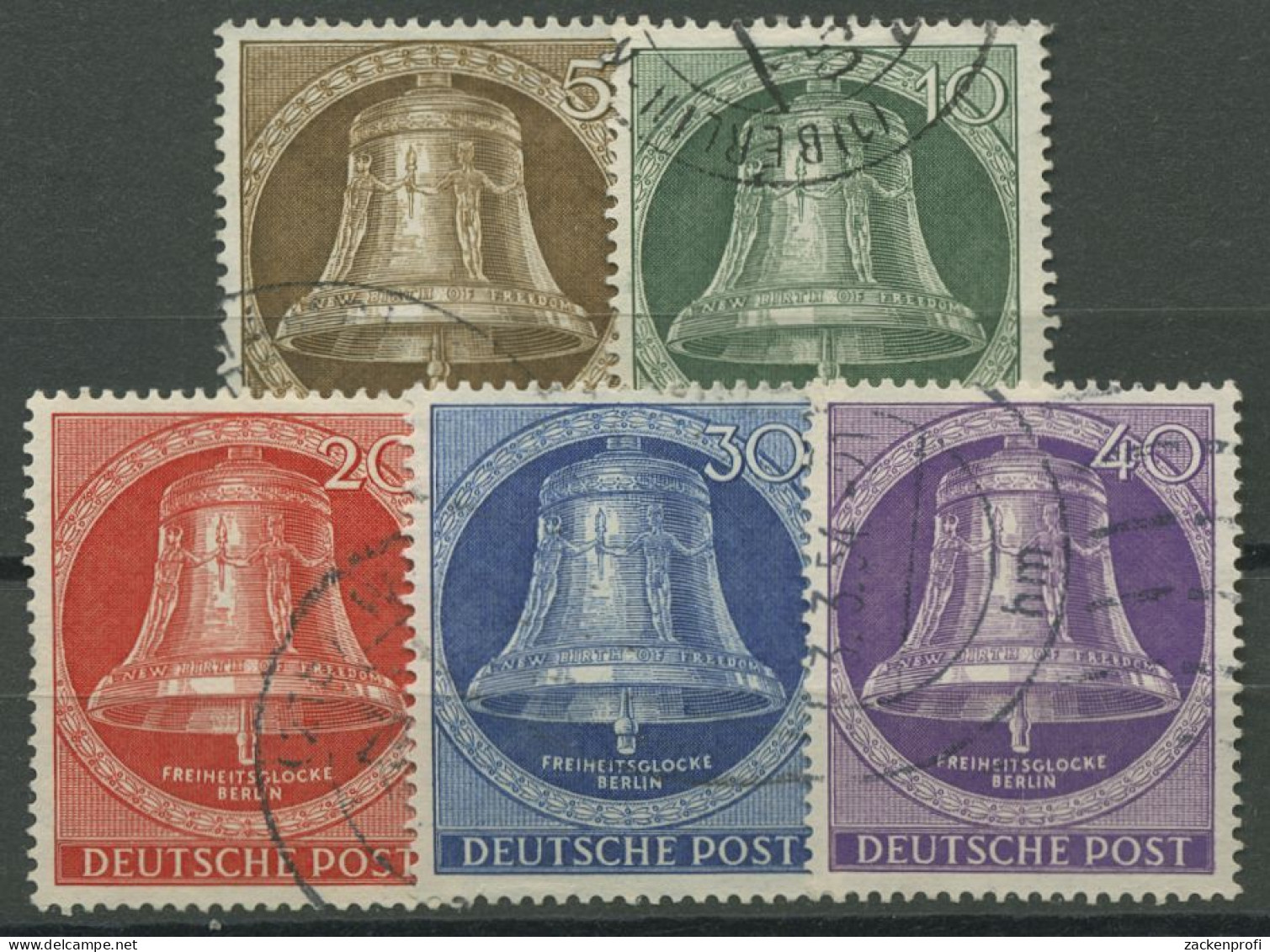 Berlin 1953 Freiheitsglocke Klöppel Mitte 101/05 Gestempelt (R80947) - Used Stamps