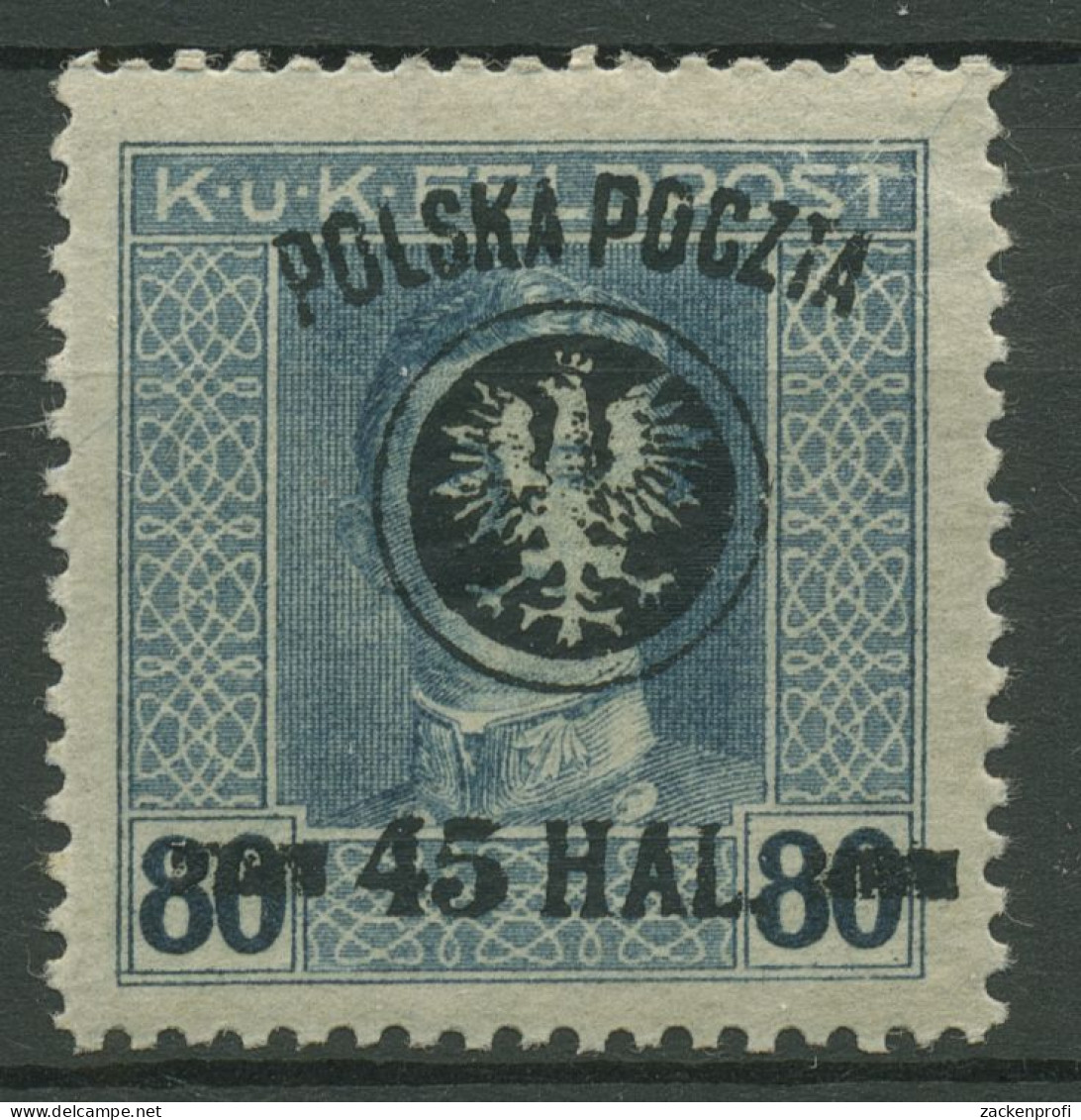 Polen 1918 Südpolen Öst.-Ung. Feldpost Mit Aufdruck 25 I Mit Falz - Unused Stamps