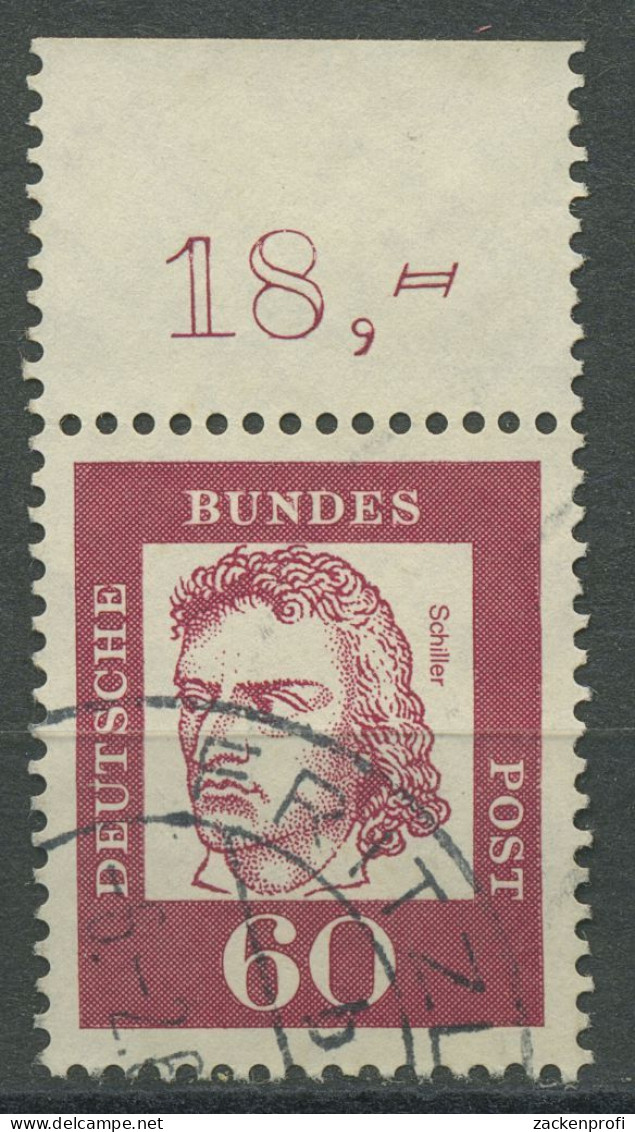 Bund 1961 Bedeutende Deutsche Mit Oberrand 357 Y P OR Gestempelt - Gebraucht