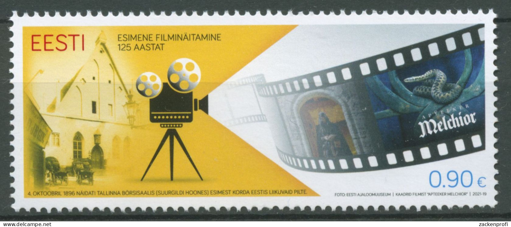Estland 2021 125 Jahre Filmvorführung Große Gilde Tallin 1021 Postfrisch - Estonia