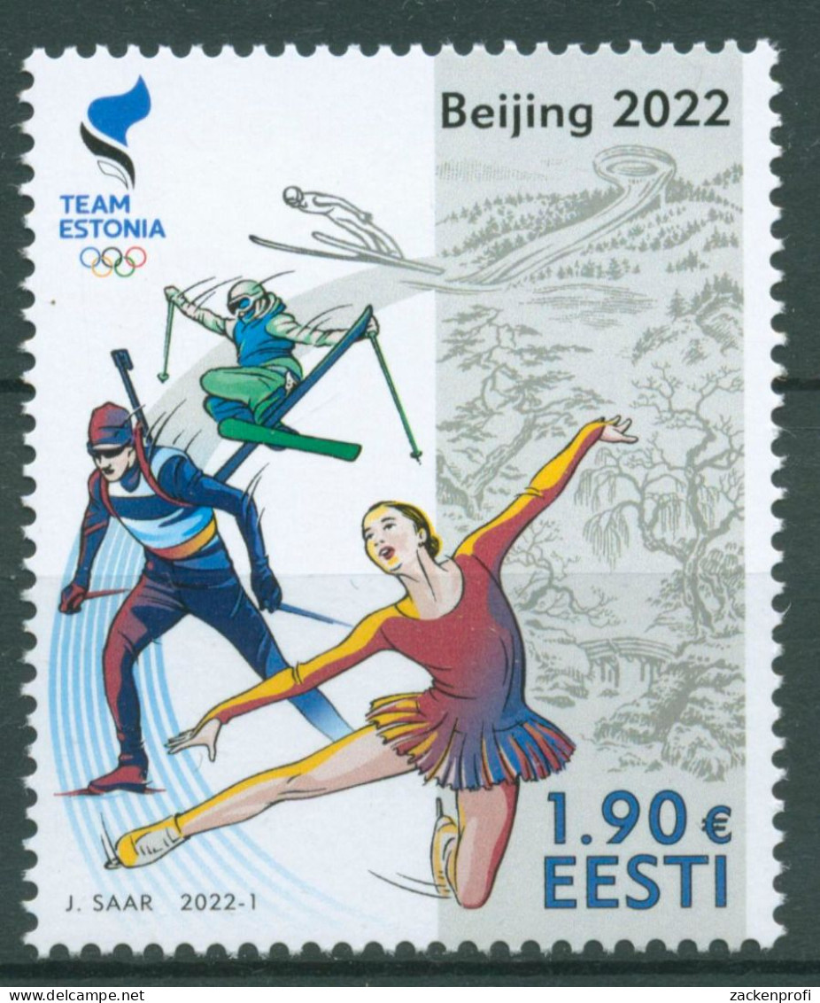 Estland 2022 Olympische Winterspiele Peking 1032 Postfrisch - Estonie