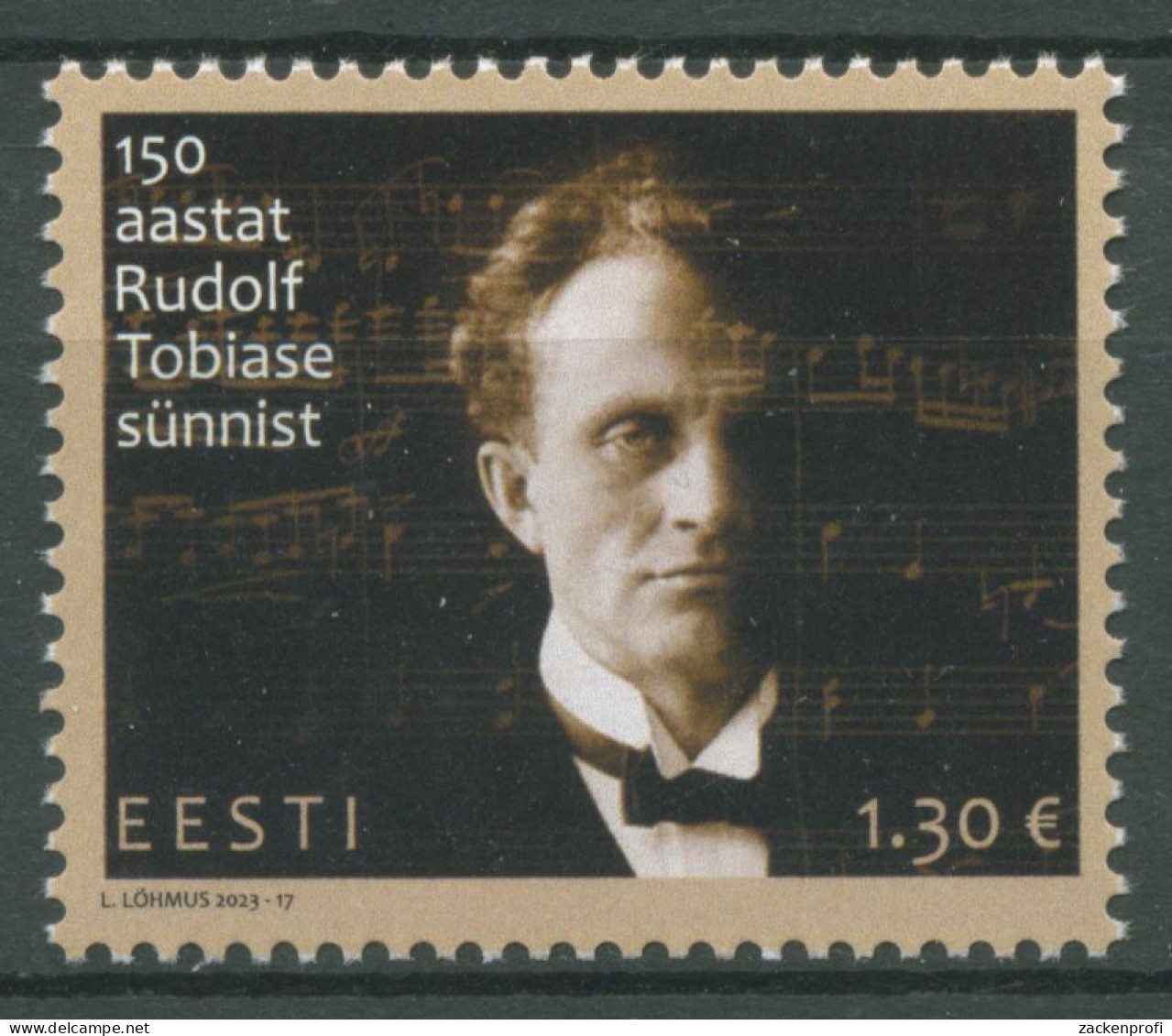 Estland 2023 Persönlichkeiten Komponist Rudolf Tobias 1075 Postfrisch - Estonia