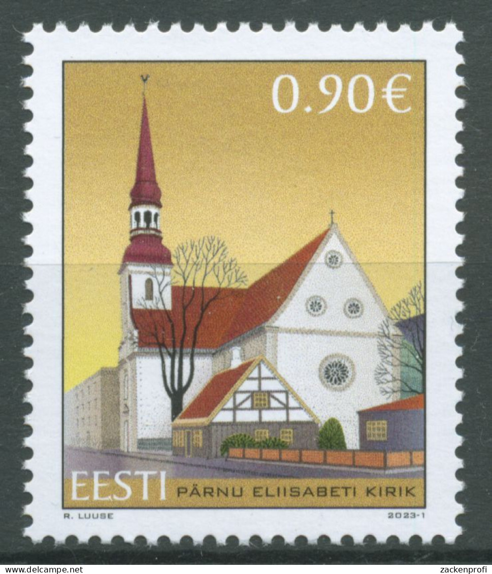 Estland 2023 Bauwerke Elisabthkirche Pärnu 1064 Postfrisch - Estonia