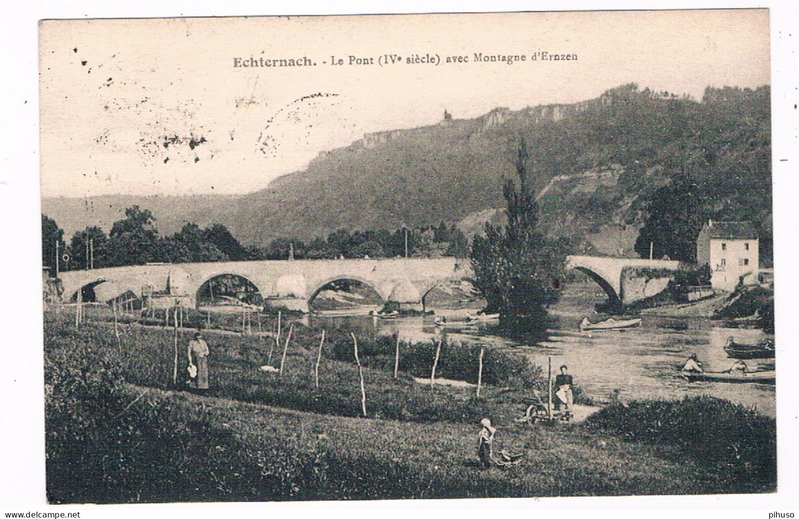 L-3246  ECHTERNACH : Le Pont Avec Montagne D'Ernzen - Echternach