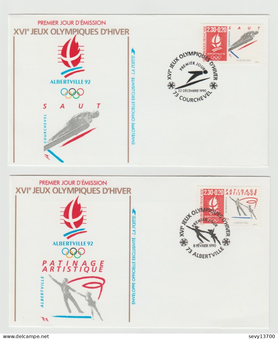 France Année 1992 12 Enveloppes Premier Jour 16 -ème Jeux Olympiques D'Hiver Albertville 92 - 1990-1999