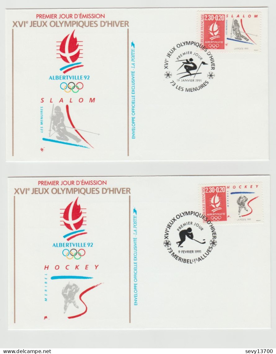 France Année 1992 12 Enveloppes Premier Jour 16 -ème Jeux Olympiques D'Hiver Albertville 92 - 1990-1999