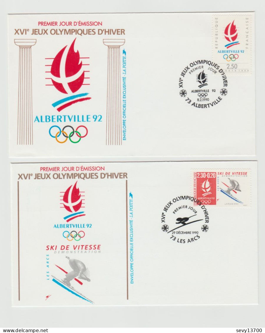 France année 1992 12 enveloppes premier jour 16 -ème Jeux Olympiques d'Hiver Albertville 92