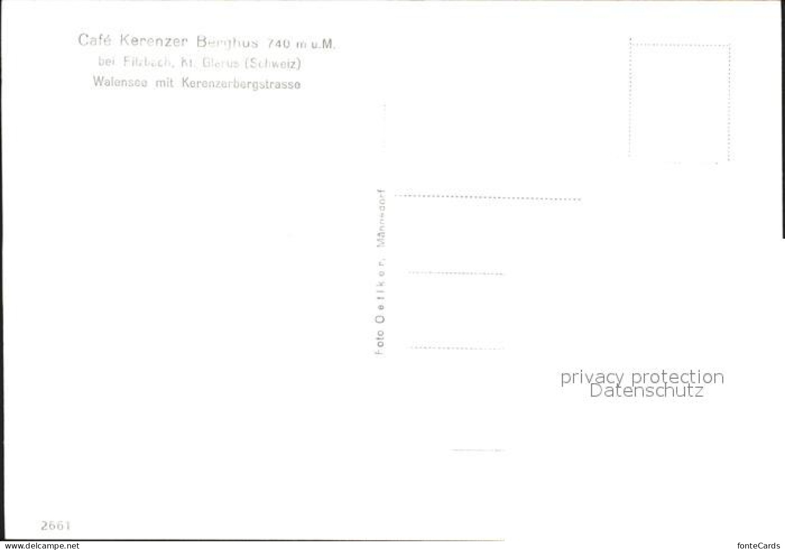 11822554 Filzbach Cafe Karenzer Berghus Mit Walensee Und Karenzerbergstrasse Fil - Other & Unclassified