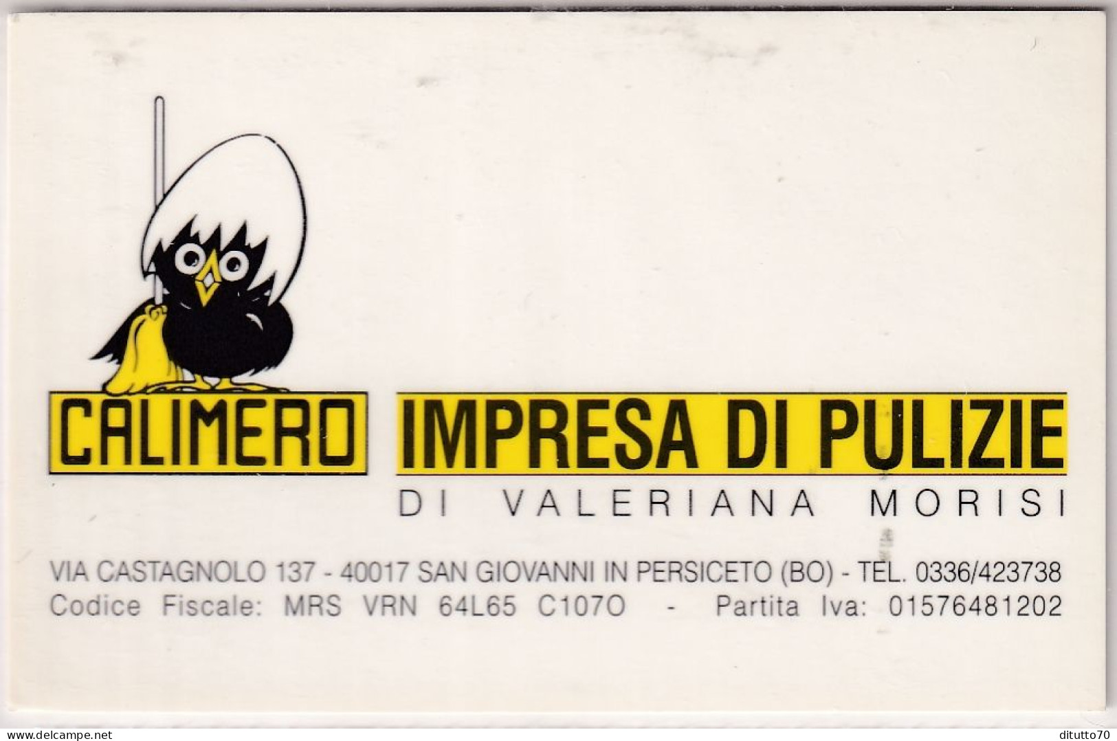 Calendarietto - Calimero - Impresa Di Pulizia - San Giovanni In Persiceto - Anno 1997 - Petit Format : 1991-00