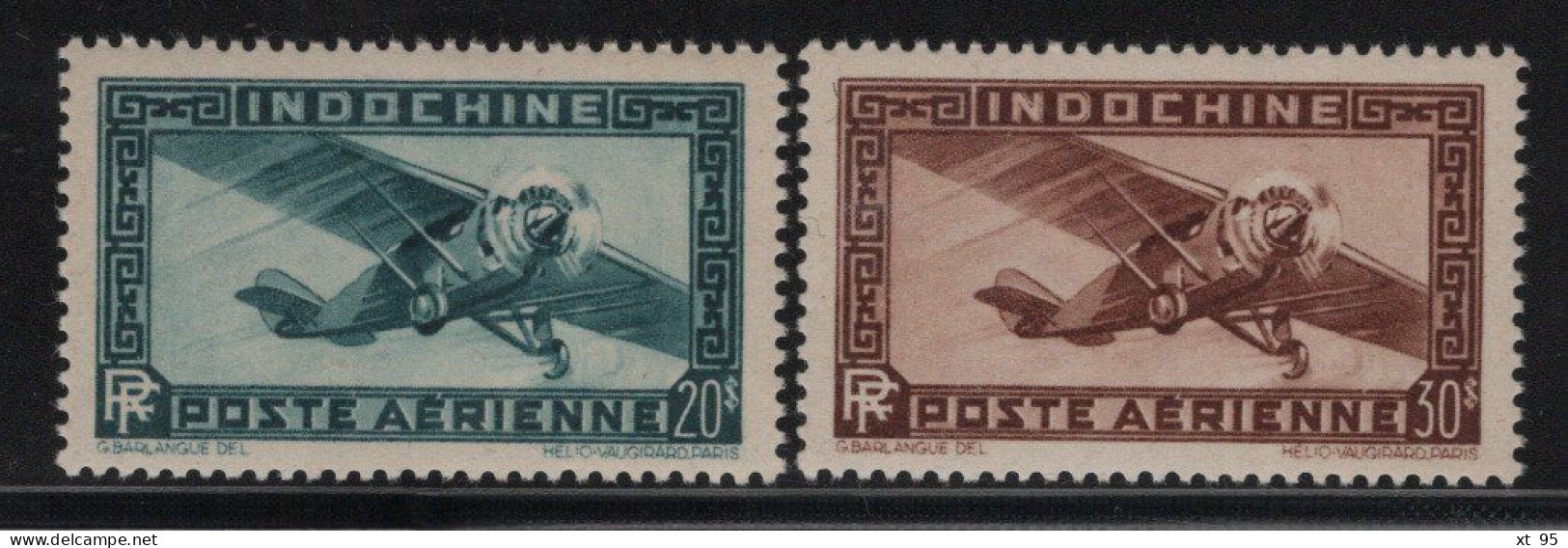 Indochine - PA N°46 + 47 - Cote 41€ - ** Neuf Sans Charniere - Nuevos