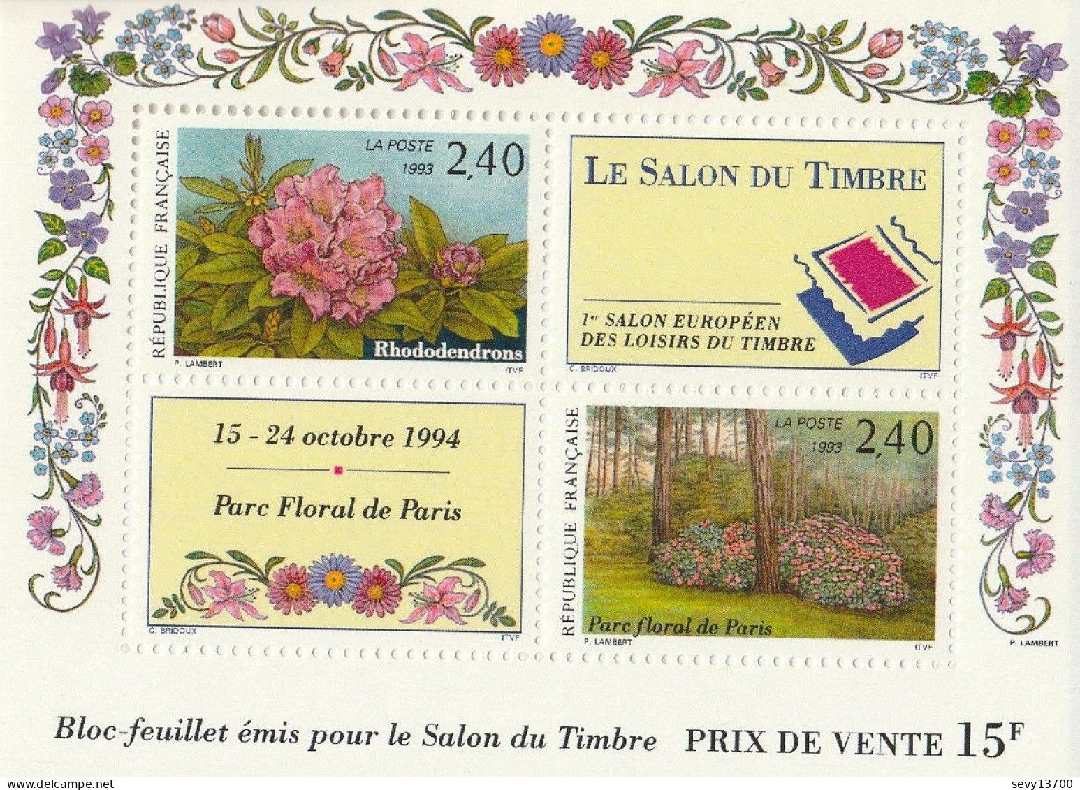 France Année 1993 Salon Du Timbre 1994  Yvert Et Tellier BF N° 16 - Mint/Hinged