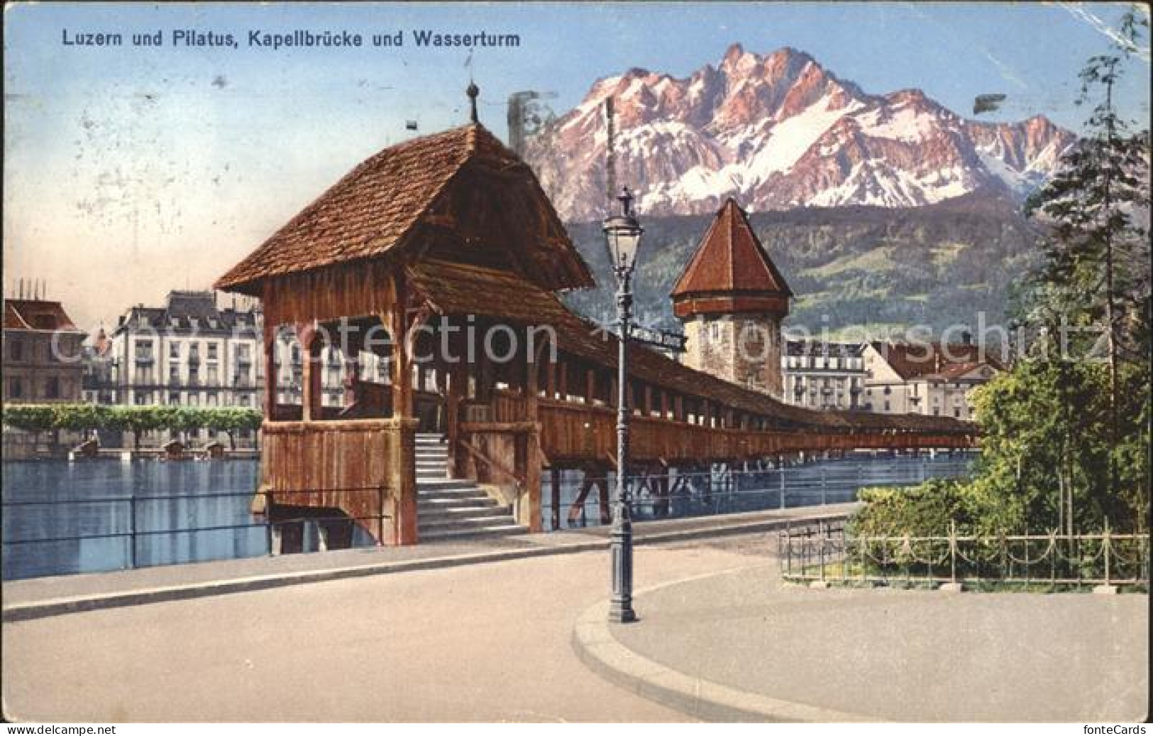 11819992 Luzern LU Mit Pilatus Kapellbruecke Und Wasserturm Luzern - Sonstige & Ohne Zuordnung