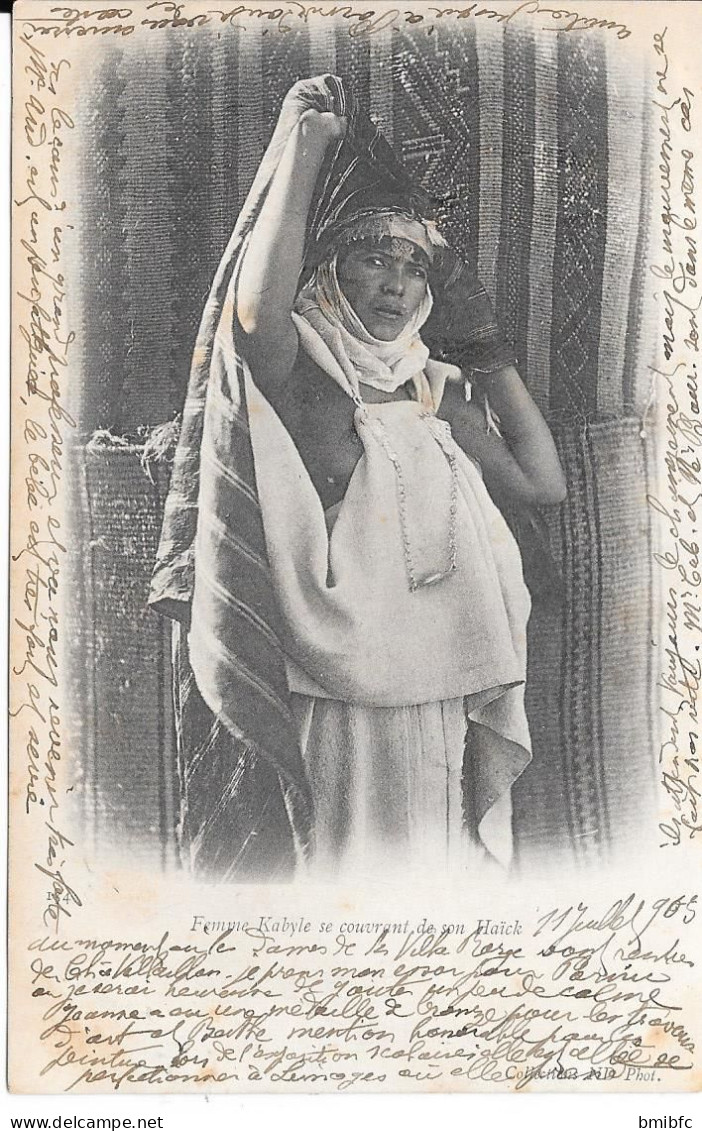 1903 - Femme Kabyle Se Couvrant De Son Haïck - Donne