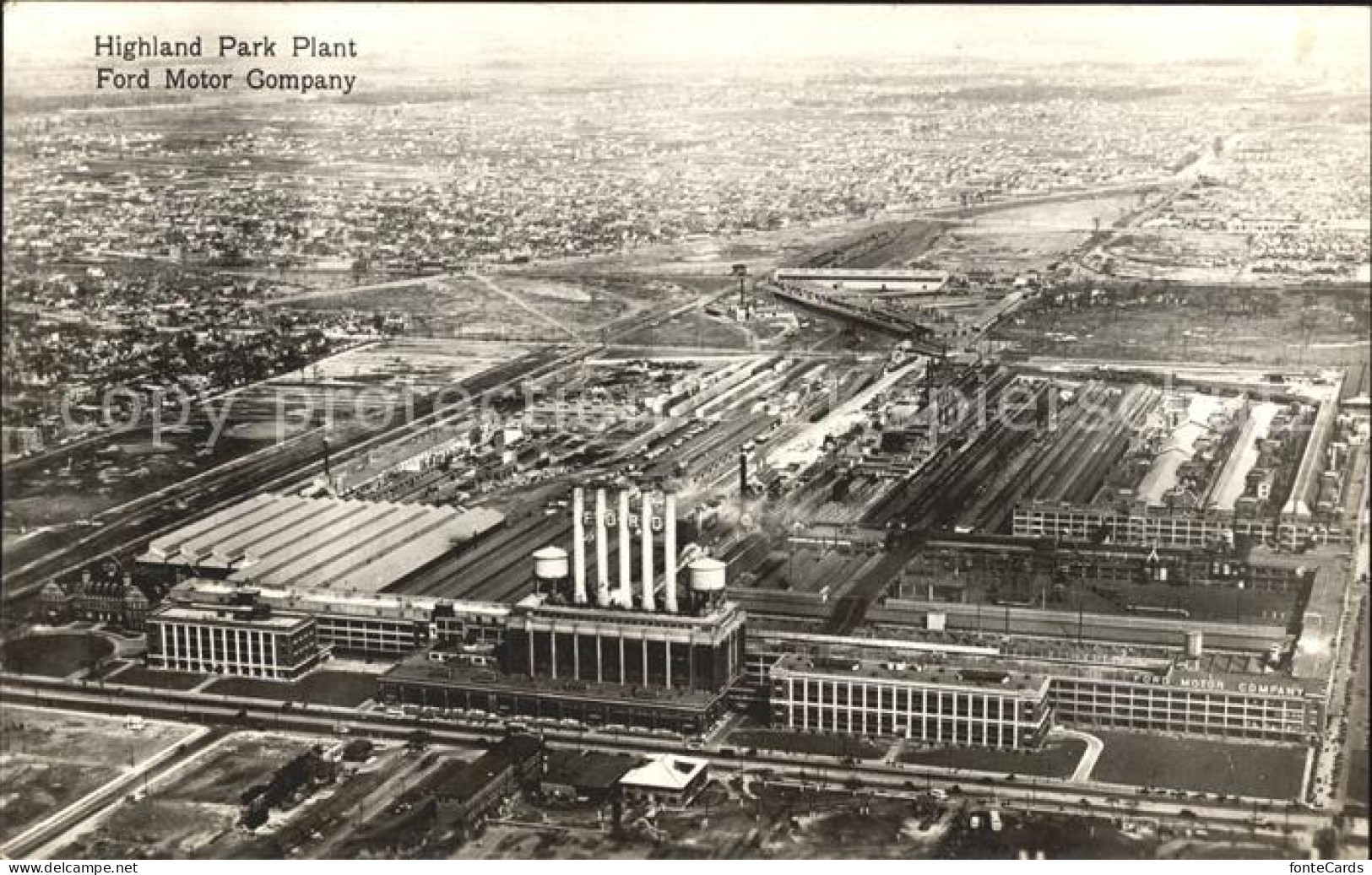 11818953 Detroit_Michigan Fliegeraufnahme Ford Motor Company Highland Park Plant - Autres & Non Classés